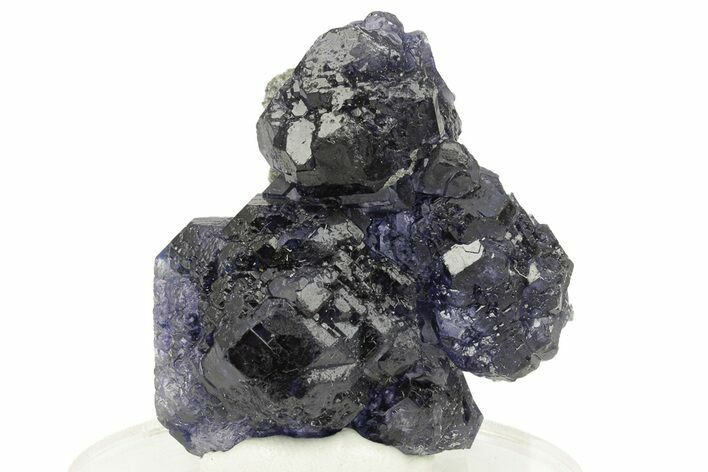 Purple Cube-Dodecahedron Fluorite Crystal with Quartz - China #257588